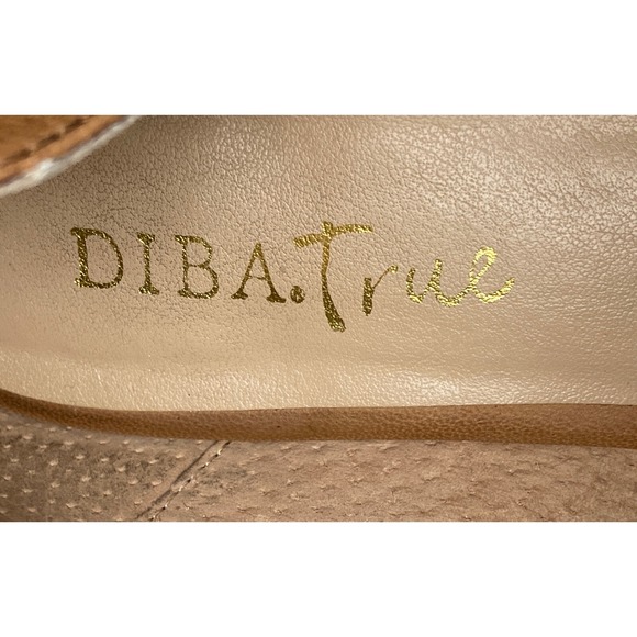 Diba True D'Orsay Leather Loafers Flats Shoes Womens 7.5 Tobacco Brown Slip On - Picture 9 of 12